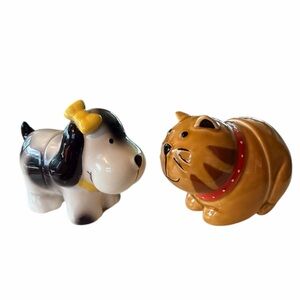 DEPARTMENT 56 DOG And CAT Magnetic Figurines Refrigerator Magnets Cute Set